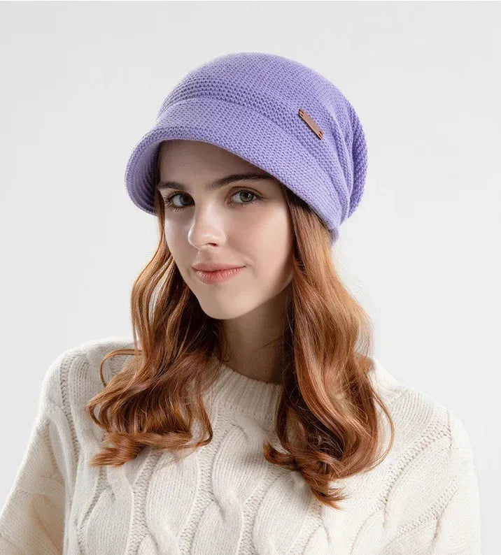 Chapeau en velours tricoté