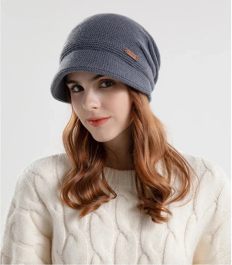 Chapeau en velours tricoté