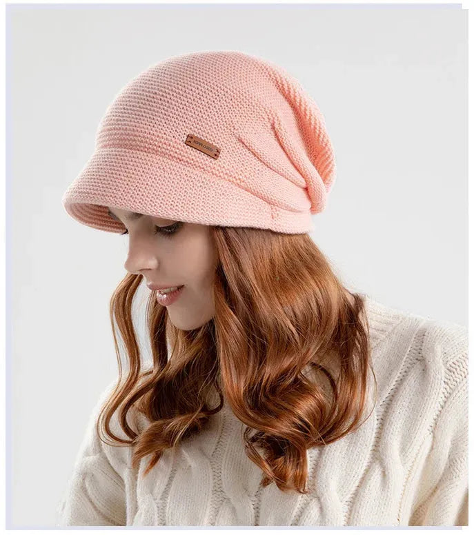 Chapeau en velours tricoté