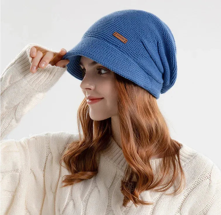 Chapeau en velours tricoté