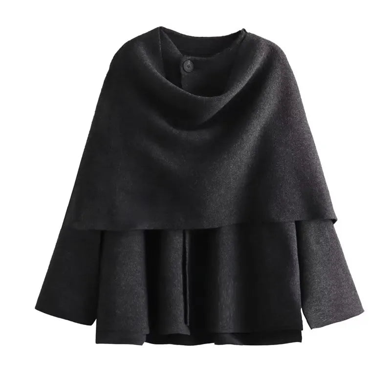 Manteau d'hiver superposé et confortable pour femmes