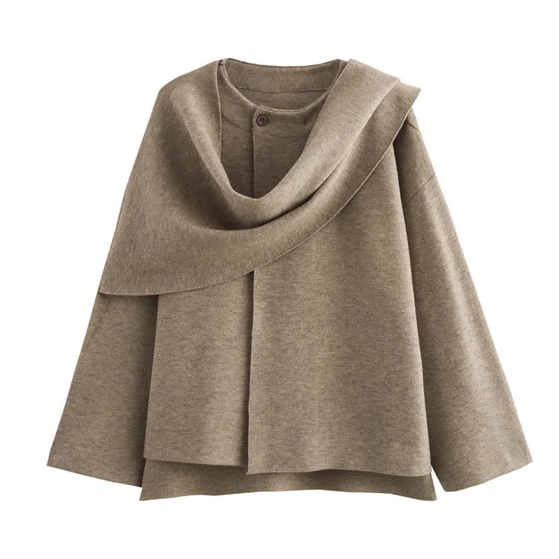 Manteau d'hiver superposé et confortable pour femmes
