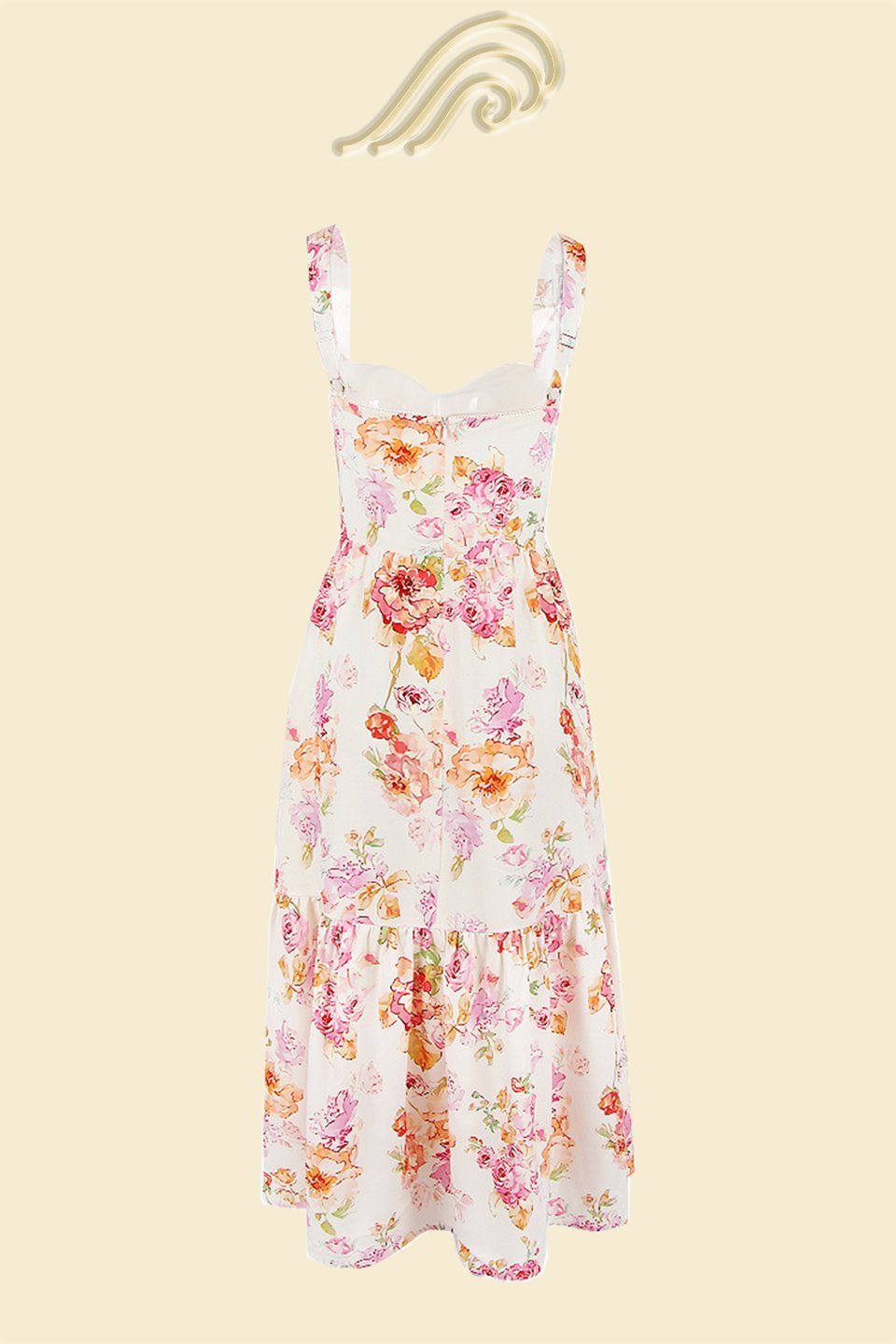 Pauline Laurent® | Robe midi évasée imprimée