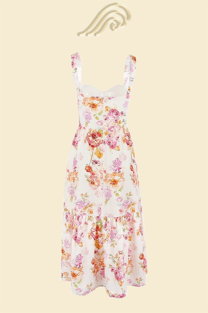 Pauline Laurent® | Robe midi évasée imprimée