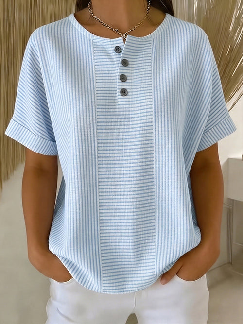 Blouse rayée résistante aux couleurs pour femmes