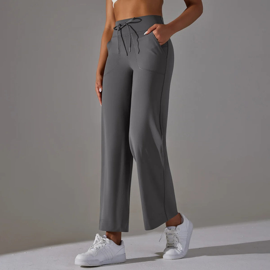 Léa Blanchet® | Pantalon large taille haute avec cordon