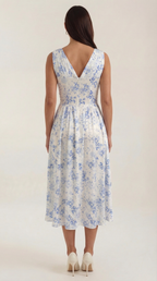 Robe mi-longue d'été corset pour femme