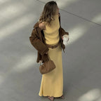 Sophie Paris | Robe longue sans manches en maille douce