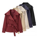 Blazer court ceinturé pour femme