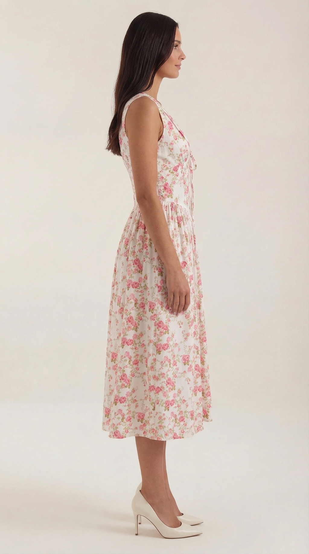Robe mi-longue d'été corset pour femme