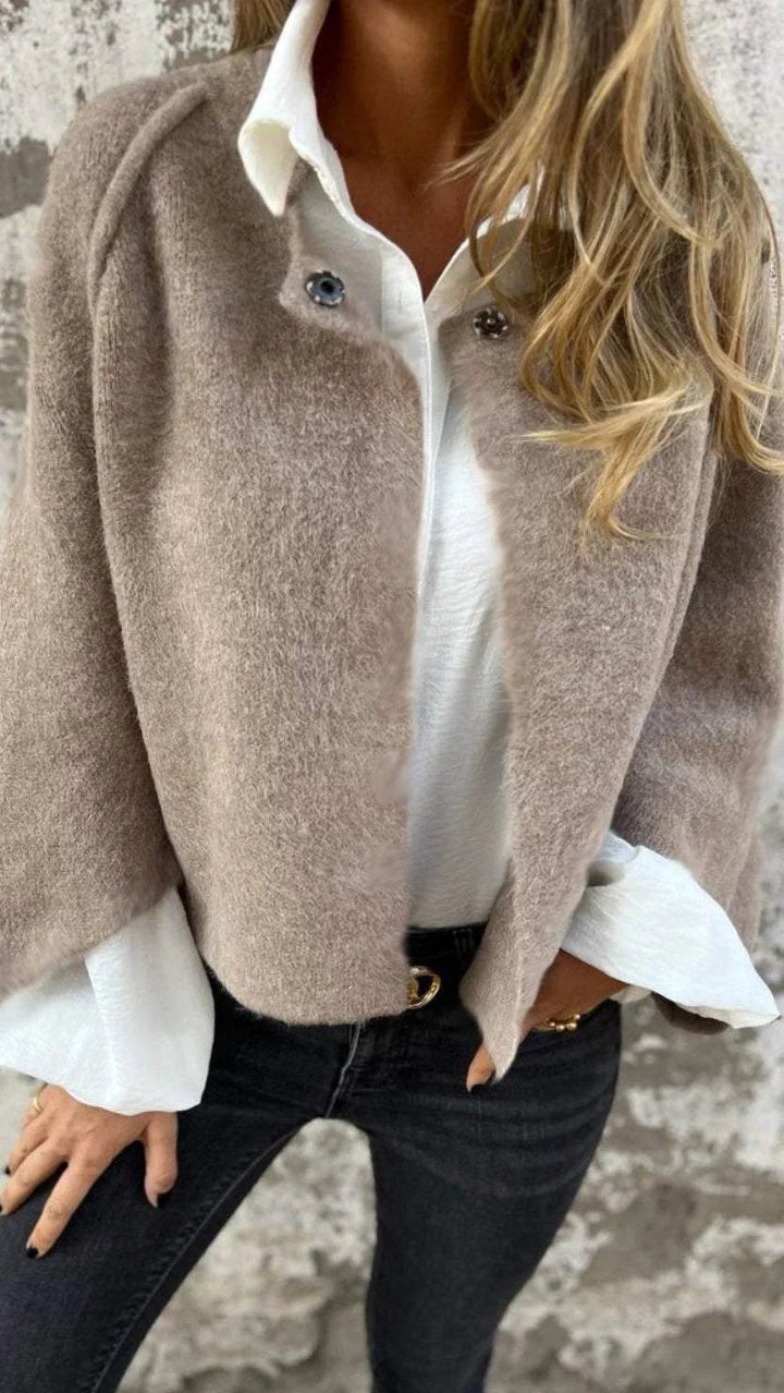 Manteau Chic en Mélange de Laine Ajusté