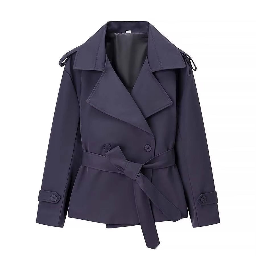 Blazer court ceinturé pour femme