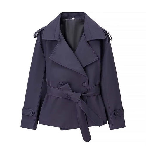 Blazer court ceinturé pour femme