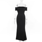 Robe maxi dos nu sans bretelles pour femmes