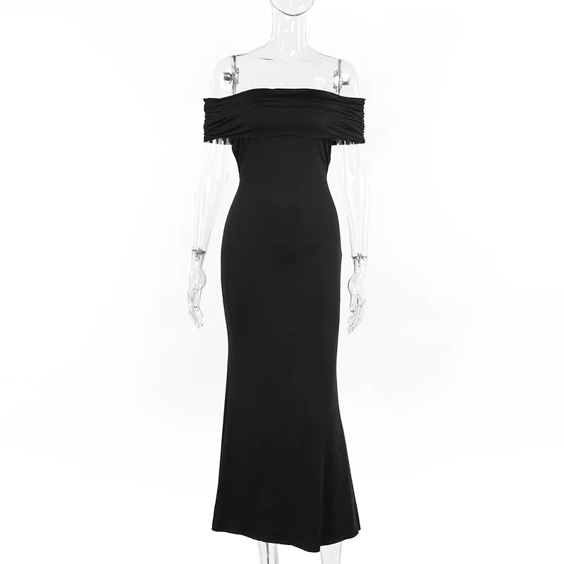 Robe maxi dos nu sans bretelles pour femmes