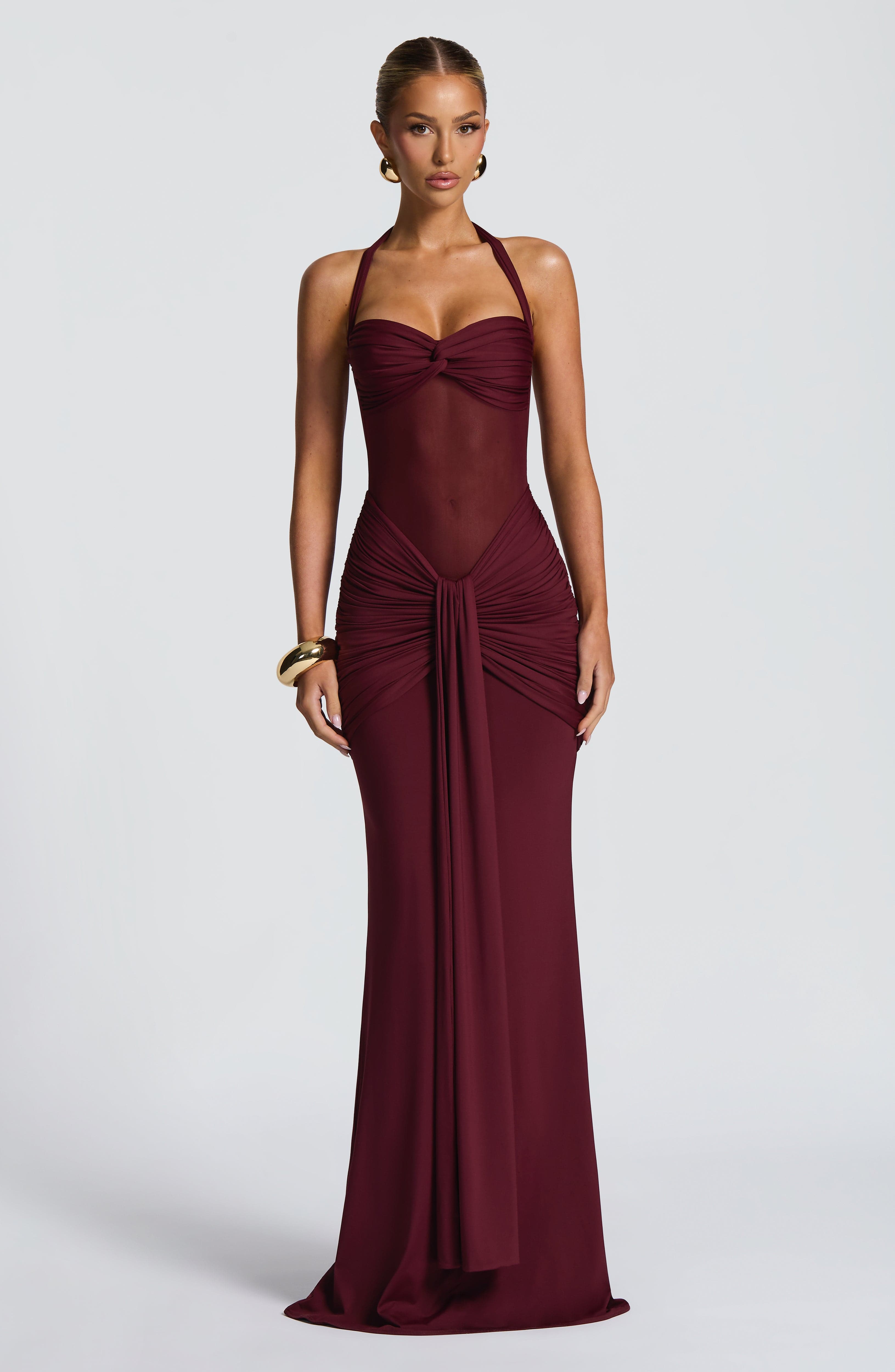 Robe Maxi Vixen sans Manches à Col V