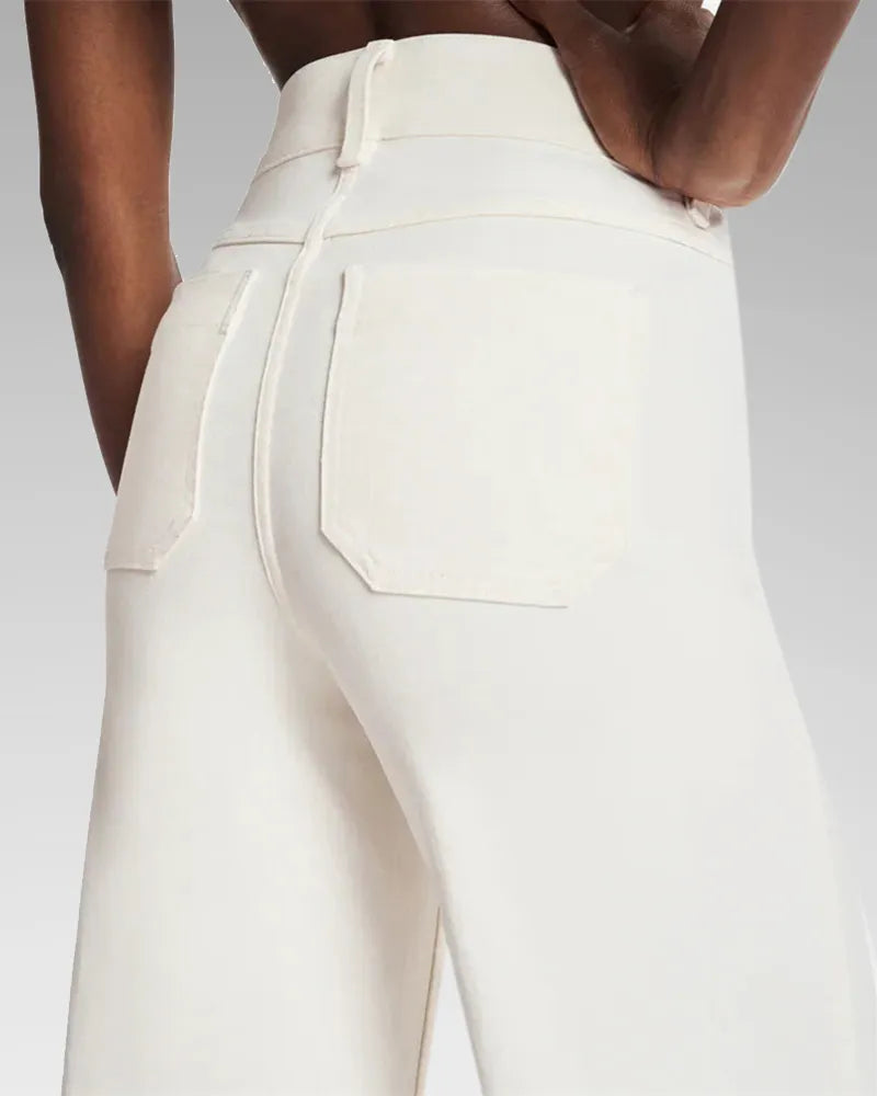 Jean chic taille haute à jambes larges