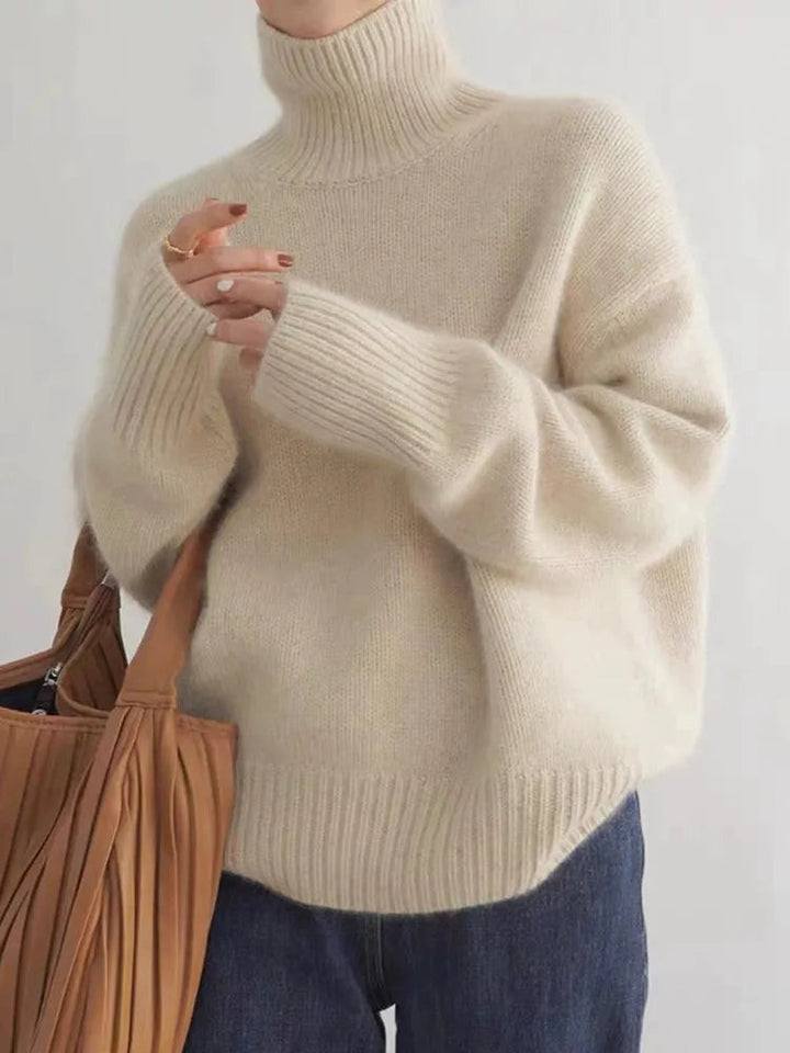 Pull col roulé en maille douce et confortable pour les superpositions d'automne