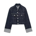 Veste en jean courte vintage pour femme