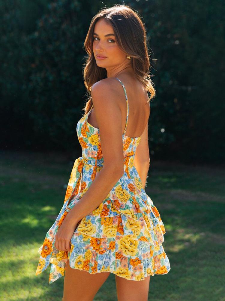 Pauline Laurent® | Mini-Robe De Slip Imprimée Avec Ceinture