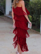 Robe Maxi Asymétrique Une Épaule Chic et Sans Effort