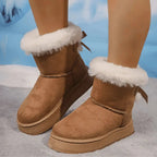 Bottes d'hiver pour femmes doublées en polaire
