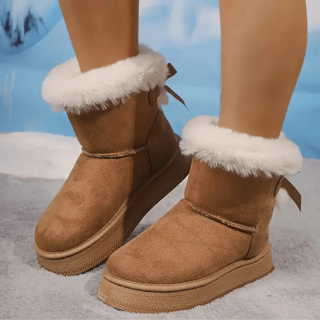 Bottes d'hiver pour femmes doublées en polaire