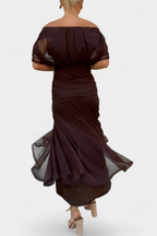 Robe longue plissée élégante à fleurs pour femme
