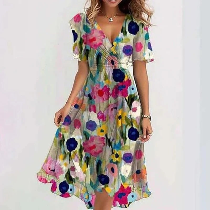 Robe féminine élégante et éclatante