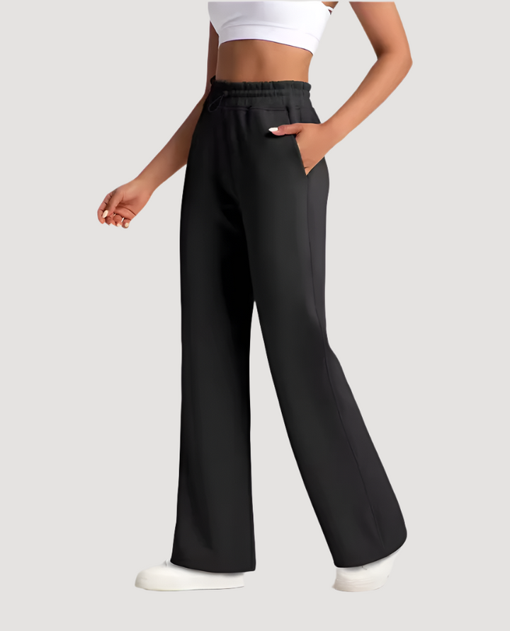 Léa Blanchet® | Pantalon droit fluide taille élastique