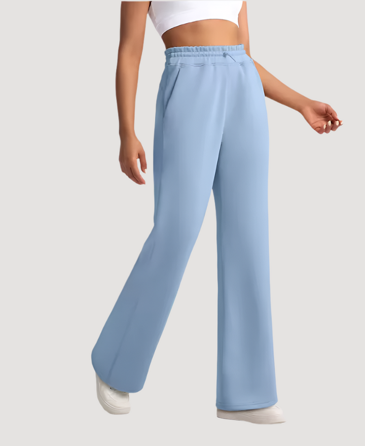 Léa Blanchet® | Pantalon droit fluide taille élastique