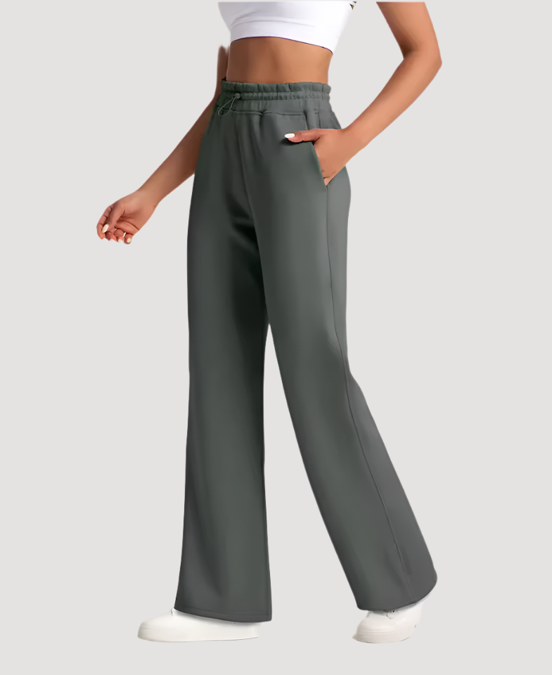 Léa Blanchet® | Pantalon droit fluide taille élastique