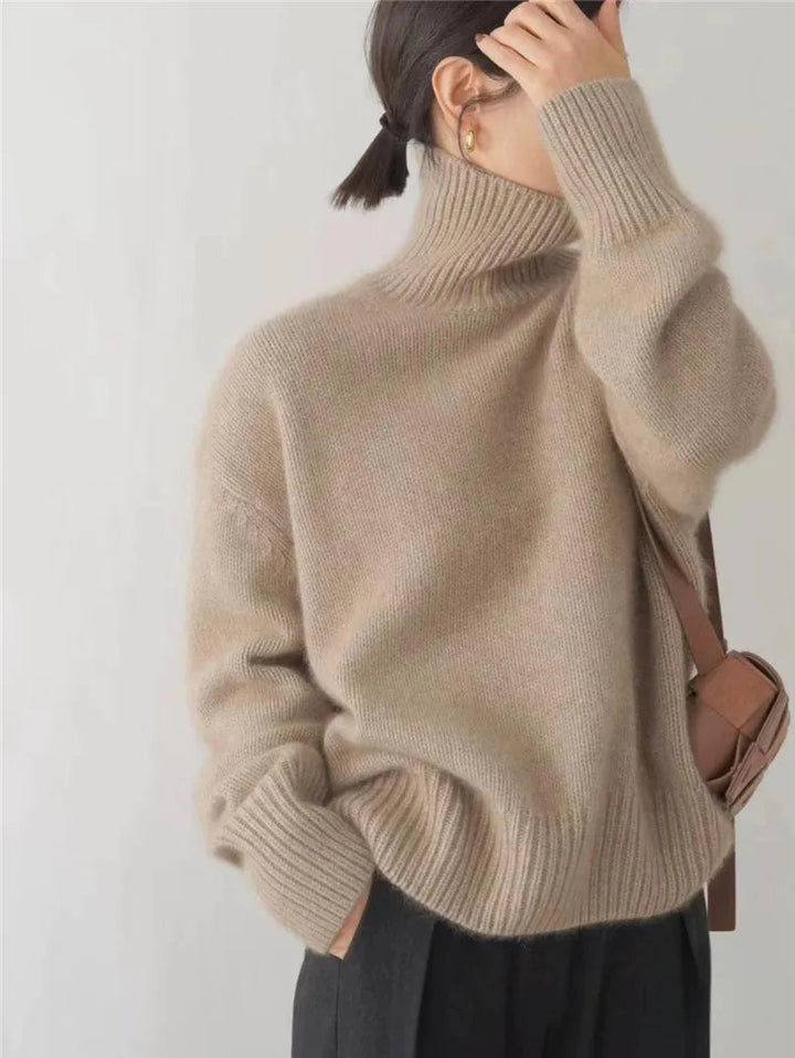 Pull col roulé en maille douce et confortable pour les superpositions d'automne