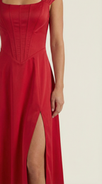 Robe corset midi femme tenue invité mariage