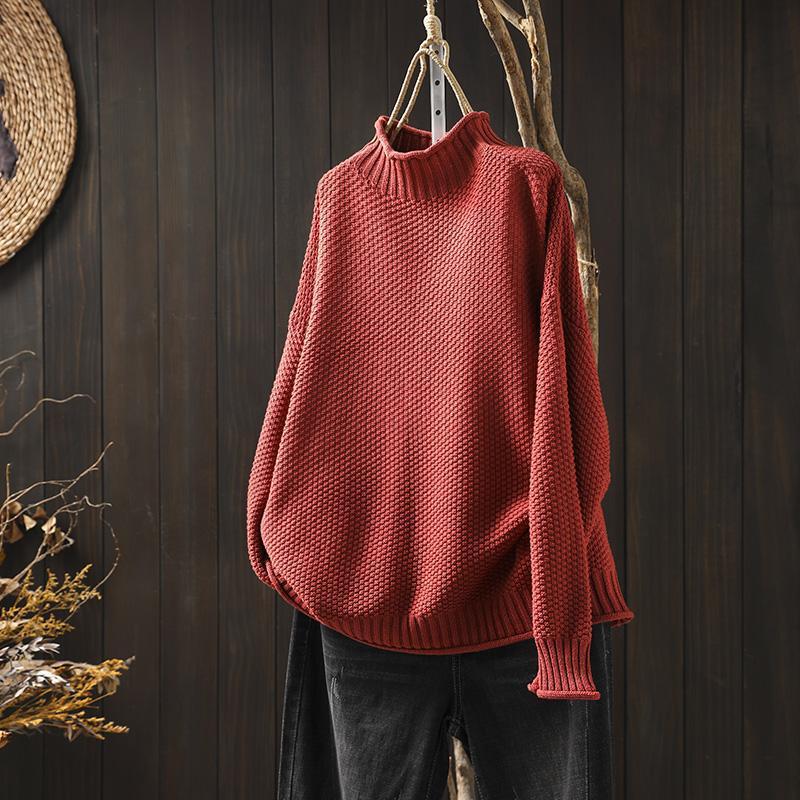 Pull en tricot gaufré confortable pour looks superposés