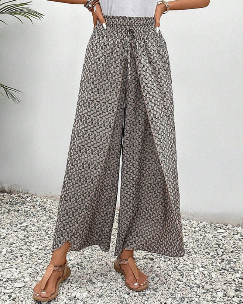 Pantalon large femme à coupe fluide avec taille confortable
