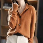 Cardigan en cachemire doux et confortable tricoté