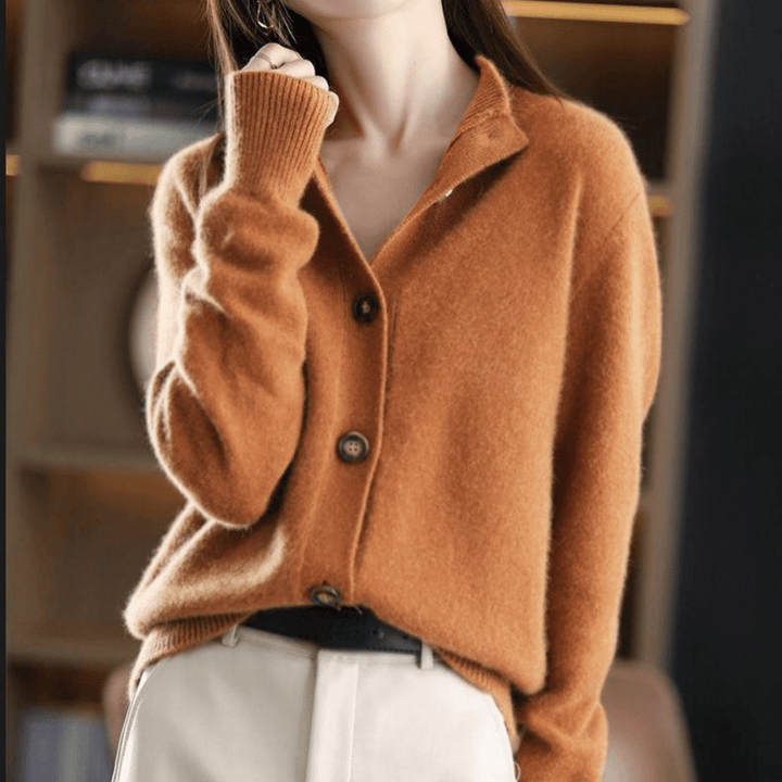 Cardigan en cachemire doux et confortable tricoté