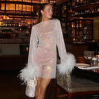 Robe de soirée blanche Tout ce qui brille
