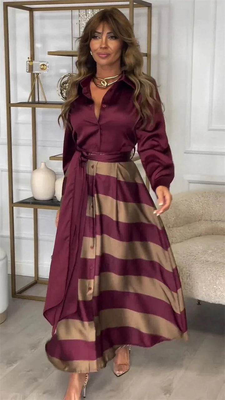 Robe de soirée longue élégante à manches longues