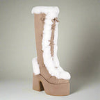 Bottes à plateforme épaisses et confortables pour le style hivernal