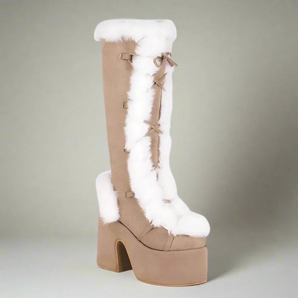 Bottes à plateforme épaisses et confortables pour le style hivernal