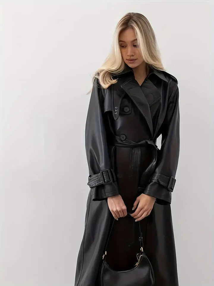 Trench-coat en cuir