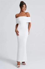 Robe maxi dos nu sans bretelles pour femmes