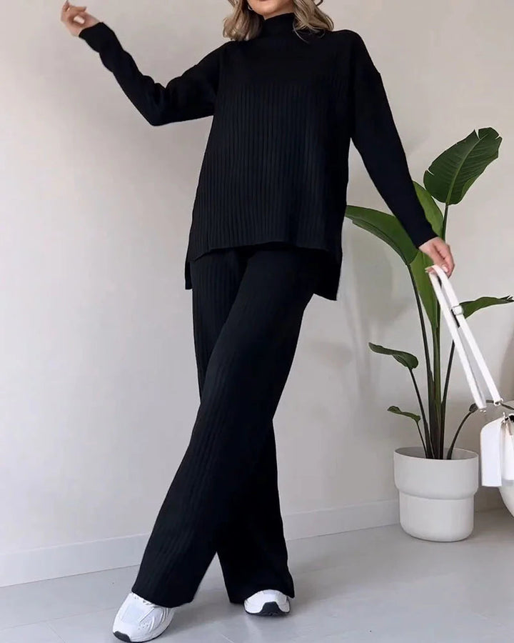Ensemble Deux Pièces Chic avec Fente pour un Style Décontracté et Sans Effort