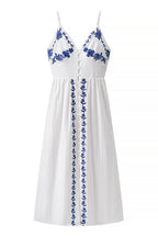Robe midi estivale sans manches à fleurs pour femmes