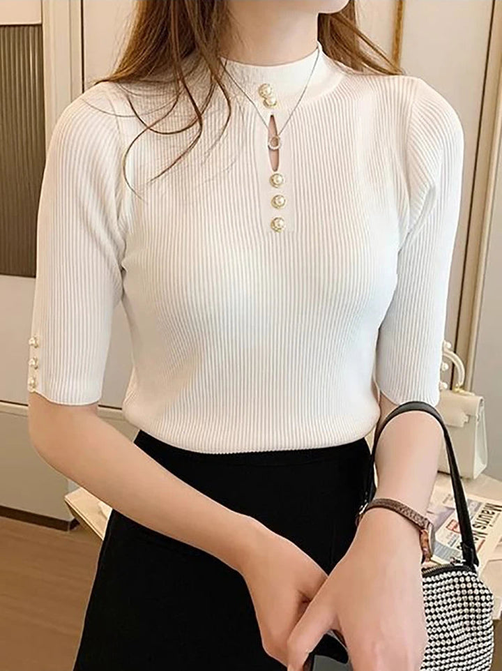 Blouse rose pâle douce pour une élégance quotidienne