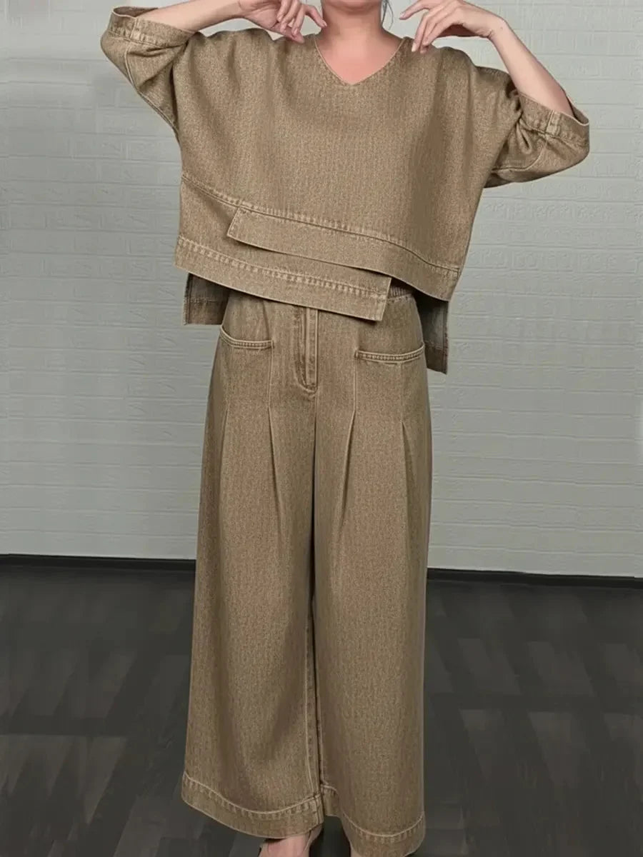 Ensemble décontracté en jean deux pièces