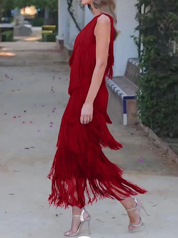 Robe Maxi Asymétrique Une Épaule Chic et Sans Effort