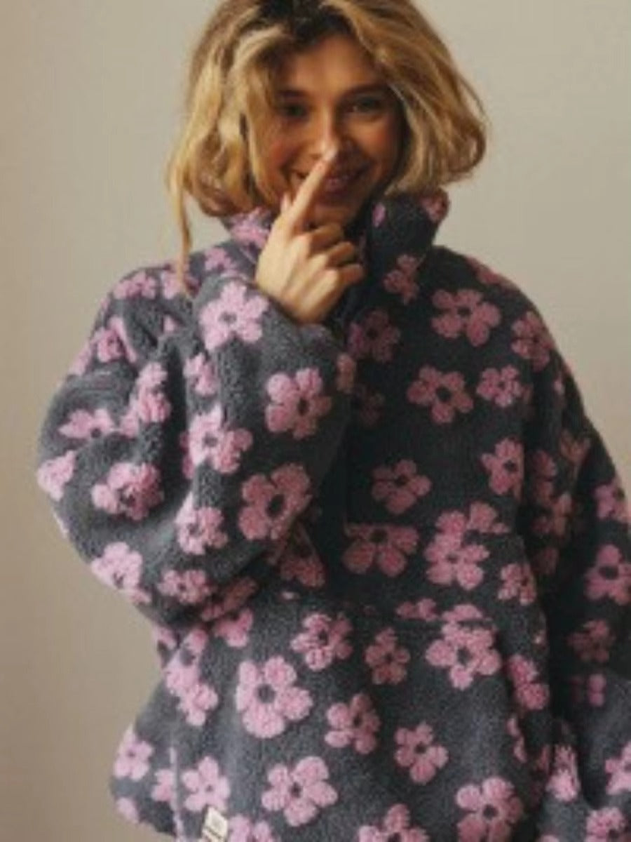 Sweat à capuche Daisy Bloom en polaire